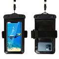 Sports Waterproof Case w. Armband and Strap - 6.5" - Black