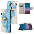 Style Series Nokia 5.4 pénztárca tok - kék pillangó