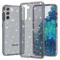 Samsung Galaxy S21 5G Stílusos Glitter Series hibrid tok