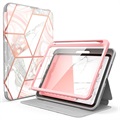 Supcase Cosmo iPad Mini (2021) fóliás tok - rózsaszín márvány