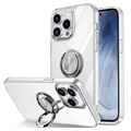 iPhone 14 Pro TPU tok Gyűrűtartóval - Átlátszó