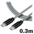 Taktikai gyorskötél töltőkábel - USB-C/USB-C - 0,3 m