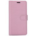 Huawei P10 texturált pénztárca tok - rózsaszín