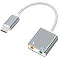 USB-C / AUX fejhallgató és mikrofon audioadapter