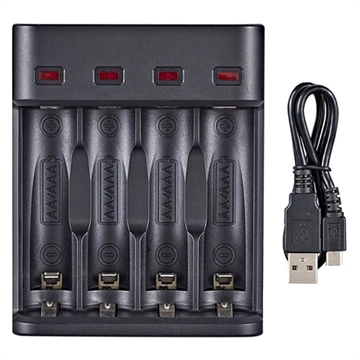 Univerzális intelligens USB akkumulátortöltő BH-804U - 4x AA/AAA