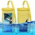 Universal Waterproof Case w. Card Holder - 7.5" - Yellow