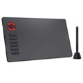 Veikk A15 Pro Pen Tablet / Rajzlap - 5080LPI - Piros / Fekete