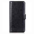 iPhone 15 Pro pénztárca tok mágneses zárással - Fekete