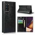 Samsung Galaxy Note20 Ultra Wallet bőr tok támasztékkal - fekete