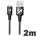 Wozinsky adat- és töltőkábel - USB-A/Lightning - 2m - Fekete