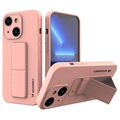 Wozinsky Kickstand iPhone 13 szilikon tok - rózsaszín