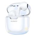 XUNDD X17 Bluetooth 5.3 fülhallgató alacsony késleltetésű TWS fejhallgató töltőtáskával - fehér színben