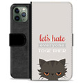 iPhone 11 Pro prémium pénztárca tok - Angry Cat