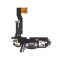 iPhone 12/12 Pro töltőcsatlakozó rugalmas kábel - fekete