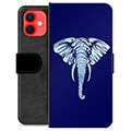 iPhone 12 mini prémium pénztárca tok - elefánt