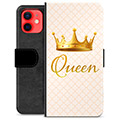 iPhone 12 mini prémium pénztárca tok - Queen