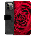 iPhone 12 Pro Max Premium pénztárca tok - Rose