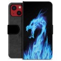 iPhone 13 Mini Premium pénztárca tok - Blue Fire Dragon