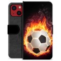 iPhone 13 Mini Premium pénztárca tok - Football Flame
