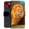 iPhone 13 Mini Premium pénztárca tok - oroszlán