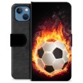 iPhone 13 Premium pénztárca tok - Football Flame