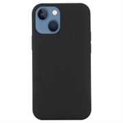 iPhone 15 folyékony szilikon tok - MagSafe kompatibilis - Fekete