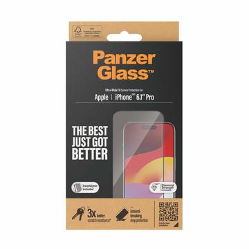 iPhone 15 Pro PanzerGlass Ultra-Wide Fit EasyAligner képernyővédő fólia - fekete él
