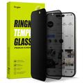 iPhone 15 Ringke TG adatvédelmi edzett üveg képernyővédő - Fekete perem