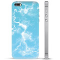 iPhone 5/5S/SE hibrid tok - kék márvány