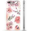 iPhone 5/5S/SE hibrid tok - rózsaszín virágok