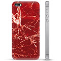 iPhone 5/5S/SE TPU tok - vörös márvány