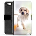 iPhone 5/5S/SE prémium pénztárca tok - kutya