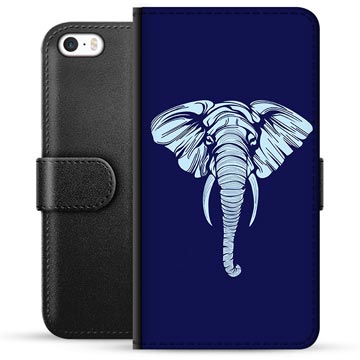 iPhone 5/5S/SE prémium pénztárca tok - elefánt