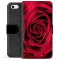 iPhone 5/5S/SE prémium pénztárca tok - Rose