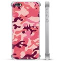 iPhone 5/5S/SE hibrid tok - rózsaszín terepszínű