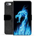 iPhone 6 / 6S prémium pénztárca tok - Blue Fire Dragon
