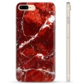 iPhone 7 Plus / iPhone 8 Plus TPU tok - vörös márvány