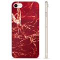 iPhone 7/8/SE (2020)/SE (2022) TPU tok – vörös márvány