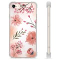 iPhone 7/8/SE (2020)/SE (2022) hibrid tok – rózsaszín virágok
