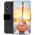 iPhone X / iPhone XS Premium pénztárca tok - gitár