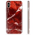 iPhone X / iPhone XS TPU tok - vörös márvány