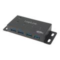 LogiLink UA0170 4 Portos USB 3.0 Hub - Fekete